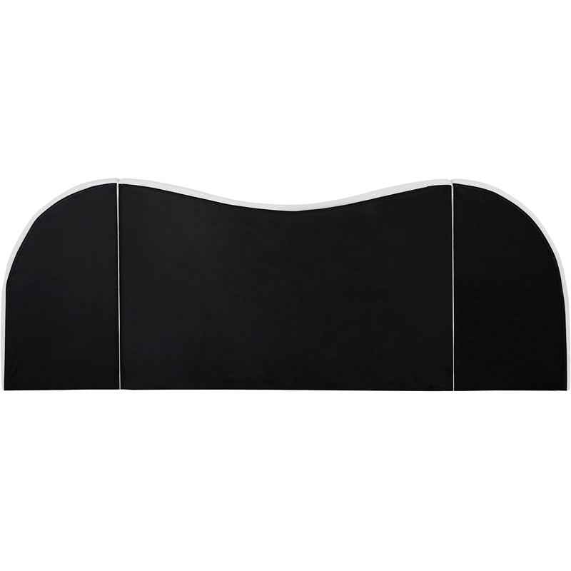 Meridian Furniture Everest White Linen Textured Fabric King Bed