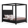 Meridian Furniture Eden Contemporary Boucle Fabric King Bed in Black
