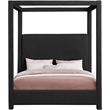 Meridian Furniture Eden Contemporary Boucle Fabric Queen Bed in Black