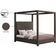 Meridian Furniture Eden Contemporary Boucle Fabric Queen Bed in Brown