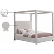 Meridian Furniture Eden Contemporary Boucle Fabric King Bed in Cream