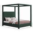 Meridian Furniture Eden Contemporary Boucle Fabric King Bed in Green