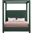 Meridian Furniture Eden Contemporary Boucle Fabric Queen Bed in Green