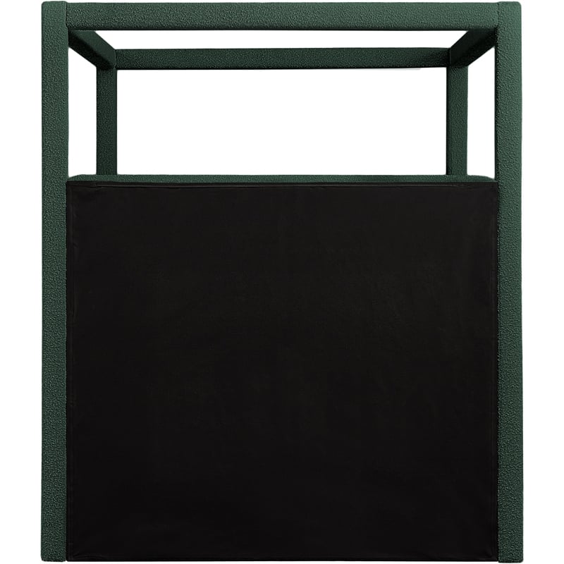 Meridian Furniture Eden Contemporary Boucle Fabric Queen Bed in Green