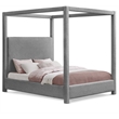 Meridian Furniture Eden Contemporary Boucle Fabric King Bed in Gray