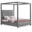 Meridian Furniture Eden Contemporary Boucle Fabric Queen Bed in Gray