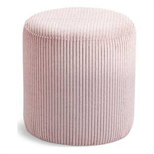 meridian furniture roy pink ottoman/stool