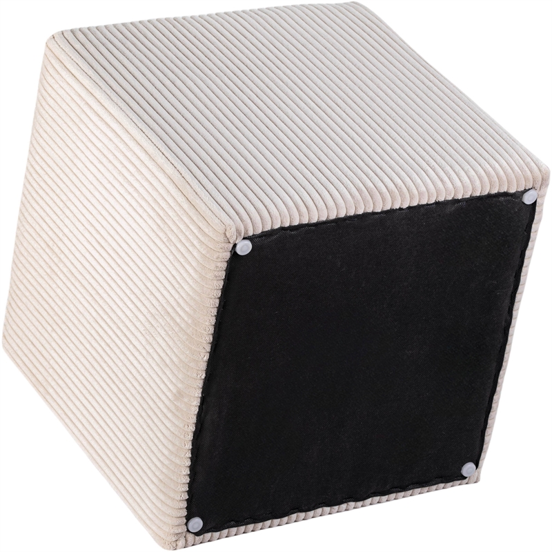 Meridian Furniture Roy Beige Ottoman/Stool