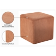 Meridian Furniture Roy Cognac Ottoman/Stool