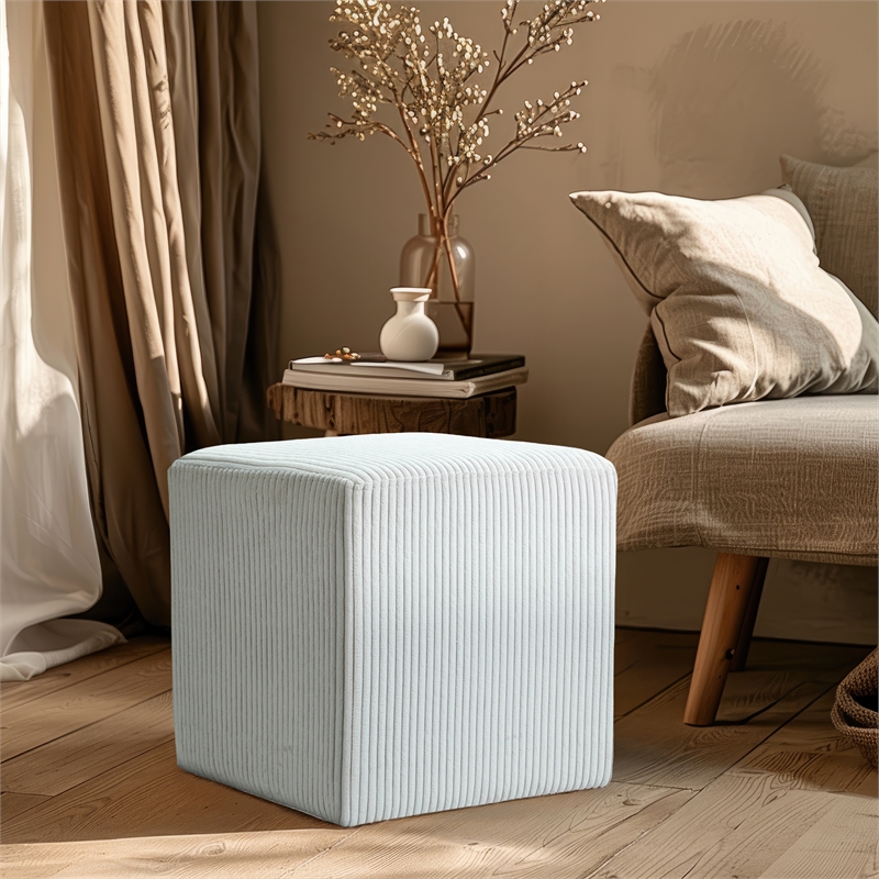 Meridian Furniture Roy Cream Ottoman/Stool