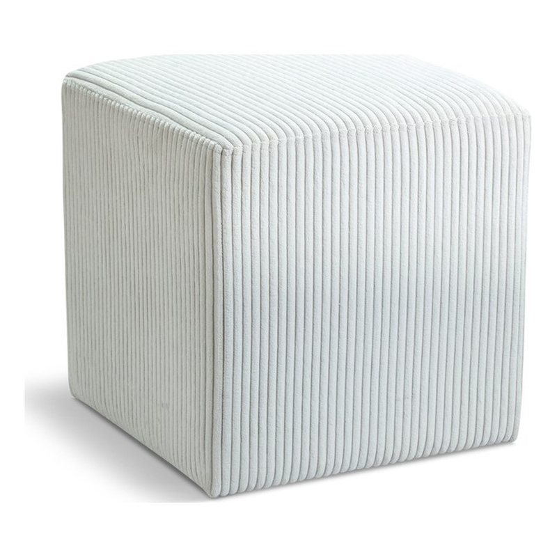 Meridian Furniture Roy Cream Ottoman/Stool