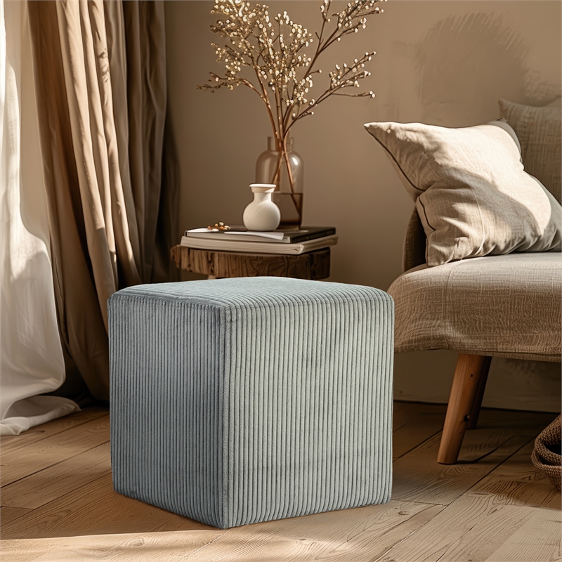 Meridian Furniture Roy Grey Ottoman/Stool