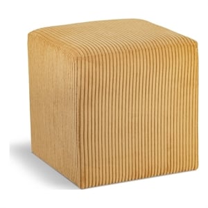 meridian furniture roy yellow ottoman/stool