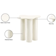Meridian Furniture Romaine Contemporary Metal Cream End Table