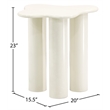 Meridian Furniture Romaine Contemporary Metal Cream End Table