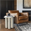 Meridian Furniture Romaine Contemporary Metal Cream End Table