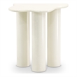 Meridian Furniture Romaine Contemporary Metal Cream End Table