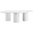 Meridian Furniture Romaine Contemporary Metal Coffee Table in White