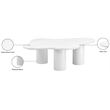 Meridian Furniture Romaine Contemporary Metal Coffee Table in White