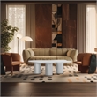 Meridian Furniture Romaine Contemporary Metal Coffee Table in White