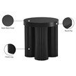 Meridian Furniture Rhodes Contemporary Metal End Table in Matte Black