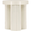 Meridian Furniture Rhodes Contemporary Metal End Table in Cream