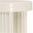 Meridian Furniture Rhodes Contemporary Metal End Table in Cream