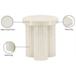 Meridian Furniture Rhodes Contemporary Metal End Table in Cream