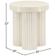 Meridian Furniture Rhodes Contemporary Metal End Table in Cream