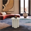 Meridian Furniture Rhodes Contemporary Metal End Table in Cream
