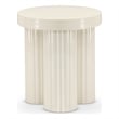 Meridian Furniture Rhodes Contemporary Metal End Table in Cream
