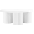 Meridian Furniture Rhodes Contemporary Metal Coffee Table in White
