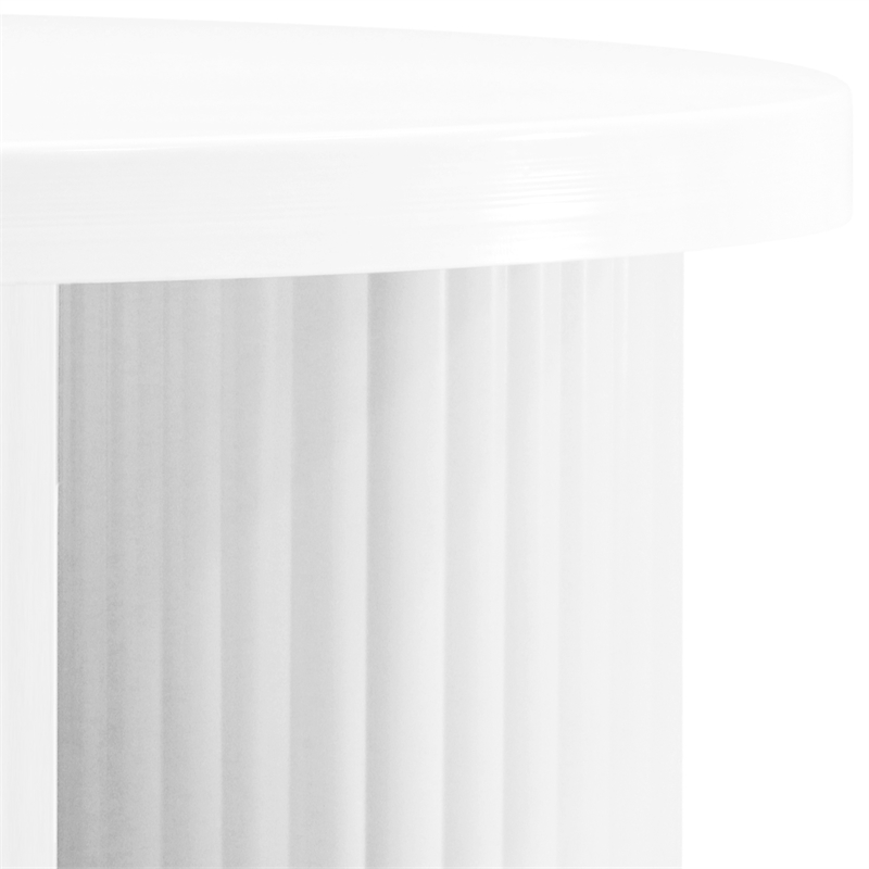 Meridian Furniture Rhodes Contemporary Metal Coffee Table in White