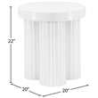 Meridian Furniture Rhodes Contemporay Metal End Table in White
