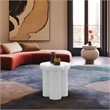 Meridian Furniture Rhodes Contemporay Metal End Table in White