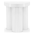 Meridian Furniture Rhodes Contemporay Metal End Table in White
