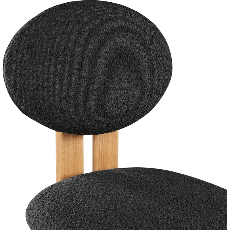 Meridian Furniture Napa Black Boucle Fabric Dining Chair (Set of 2)