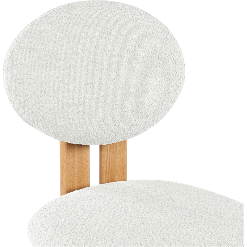 Meridian Furniture Napa Cream Boucle Fabric Dining Chair (Set of 2)