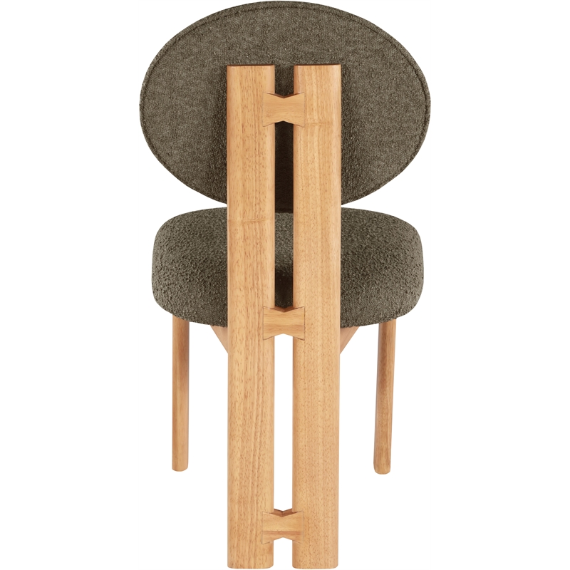 Meridian Furniture Napa Olive Boucle Fabric Dining Chair (Set of 2)