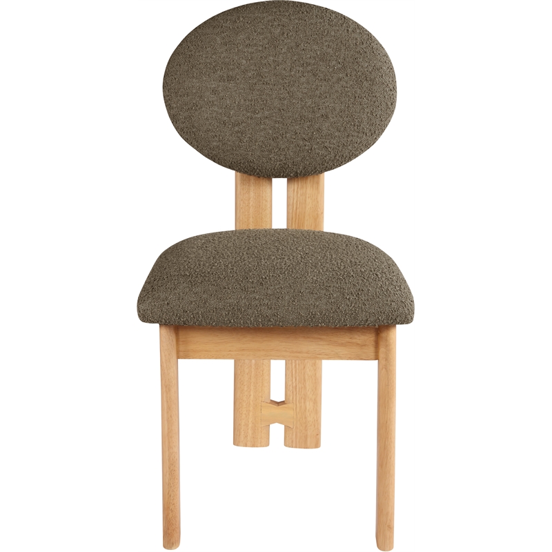 Meridian Furniture Napa Olive Boucle Fabric Dining Chair (Set of 2)