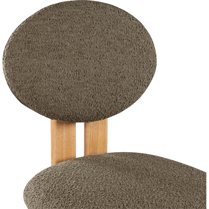 Meridian Furniture Napa Olive Boucle Fabric Dining Chair (Set of 2)