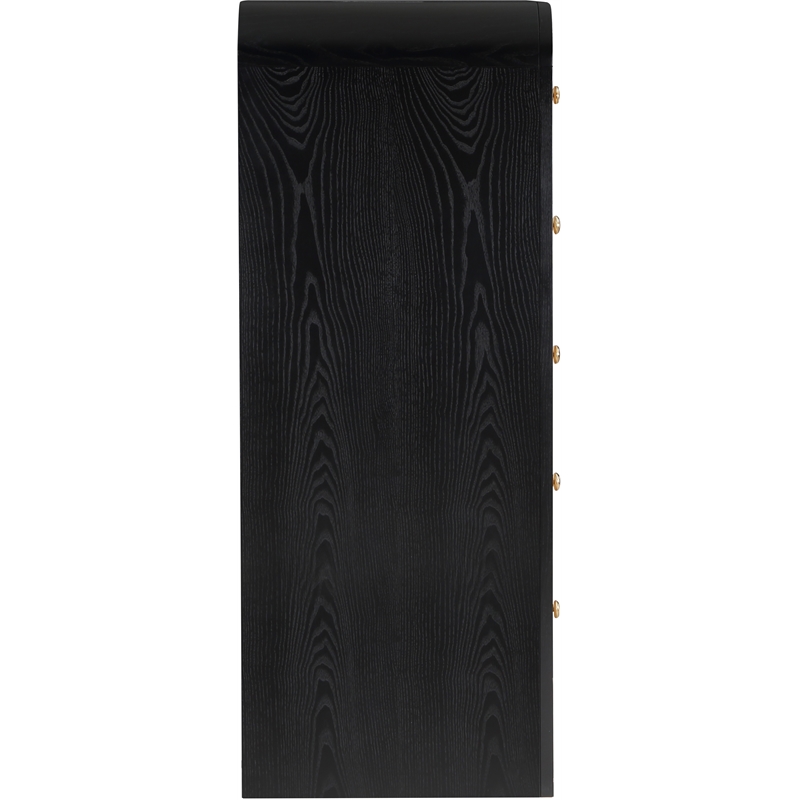 Meridian Furniture Siena Black Ash Wood and Natural Cane Chest