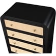 Meridian Furniture Siena Black Ash Wood and Natural Cane Chest