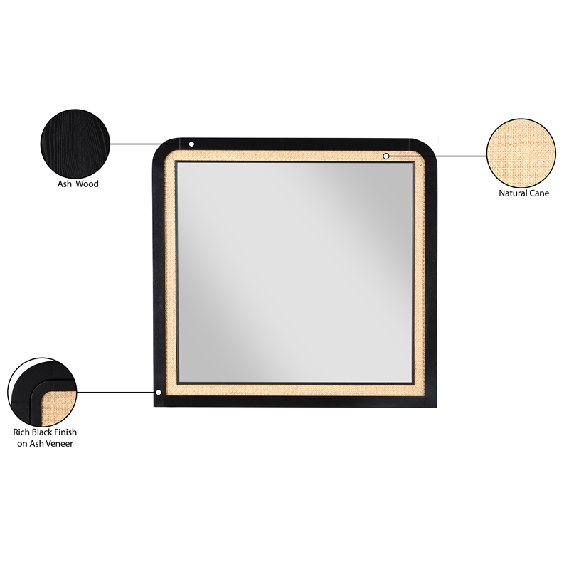 Meridian Furniture Siena Black Mirror