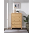 Meridian Furniture Siena Natural Ash Wood and Natural Cane Chest