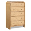 Meridian Furniture Siena Natural Ash Wood and Natural Cane Chest