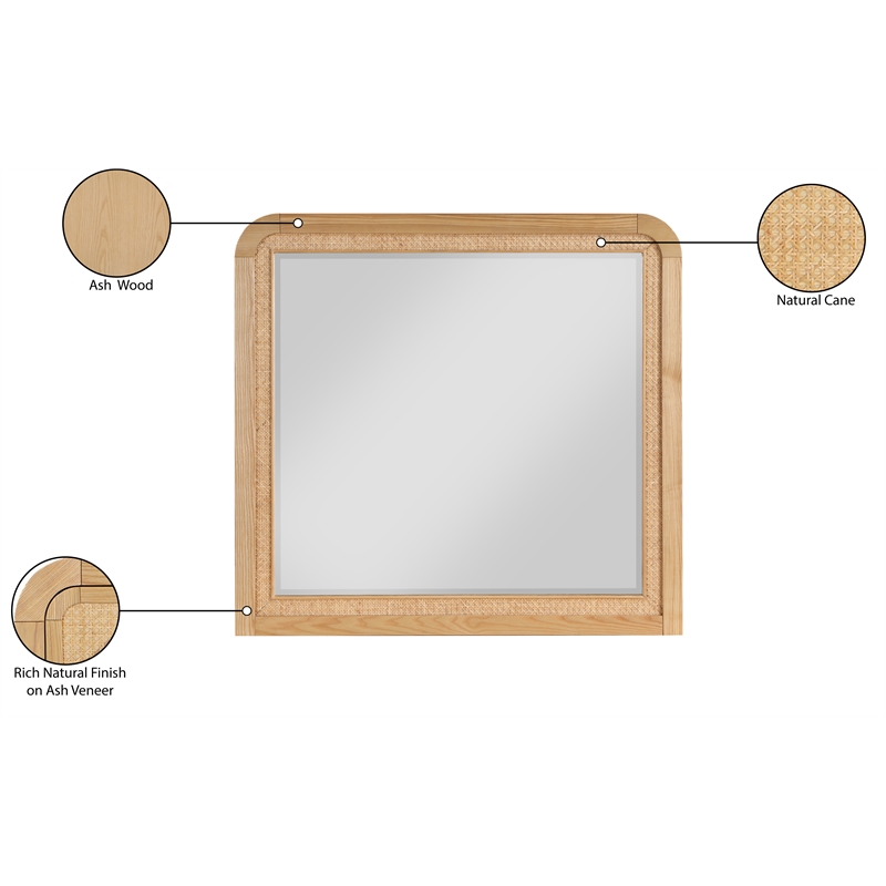 Meridian Furniture Siena Natural Mirror