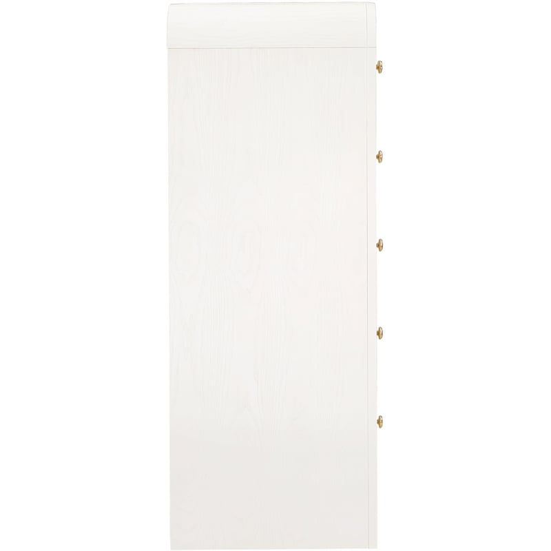 Meridian Furniture Siena White Ash Wood and Natural Cane Chest