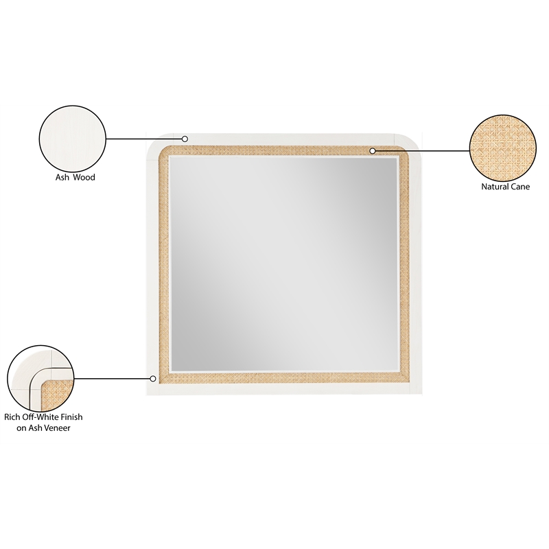 Meridian Furniture Siena White Mirror