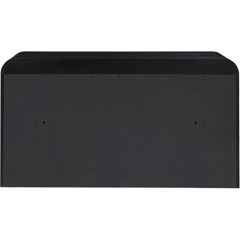 Meridian Furniture Siena Black Ash Wood and Natural Cane Dresser